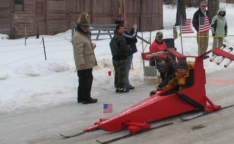 Barstool Ski Races at Cabin Fever Days in Martin City, MT