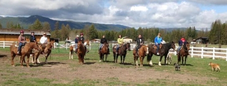 Horseback rides at Gaynor Ranch and Resort in Whitefish