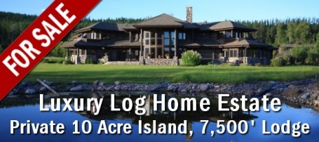 Luxury Log Home Estate in Whitefish For Sale
